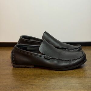 GUCCI Leather Black Slip On Moccasins Size 5C